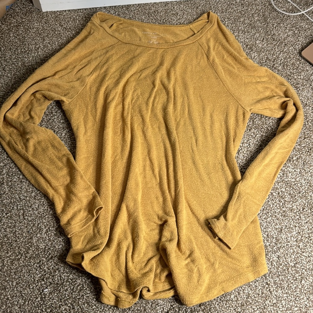 Mustard American Eagle Long Sleeve